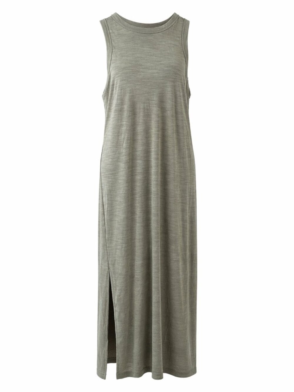 Joie Rich Dye Olive Ribbed Modal Maxi Dress | Sleeveless Column Style | Size L